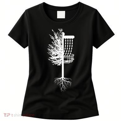 Retro Disc Golf Basket Tree Frisbee Golf Matching Women's T-Shirt