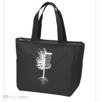 Retro Disc Golf Basket Tree Frisbee Golf Matching Tote Bag thumb 3