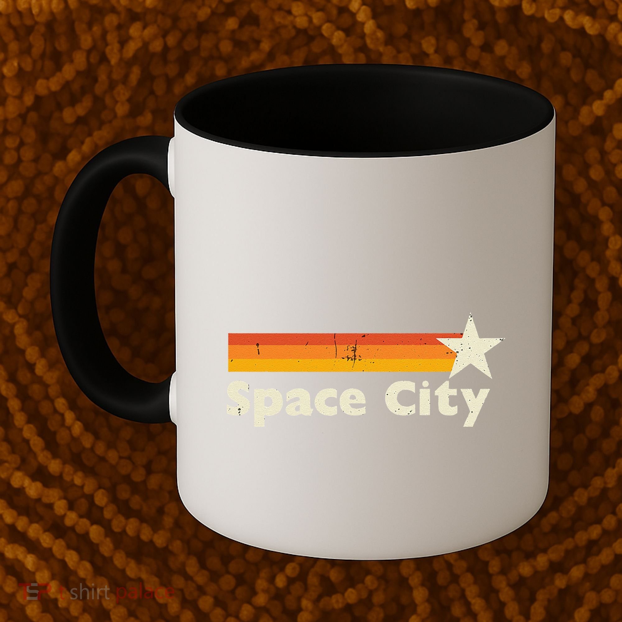 Retro Distressed Houston Baseball Space City Coffee Mug