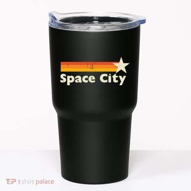 Retro Distressed Houston Baseball Space City Tumbler