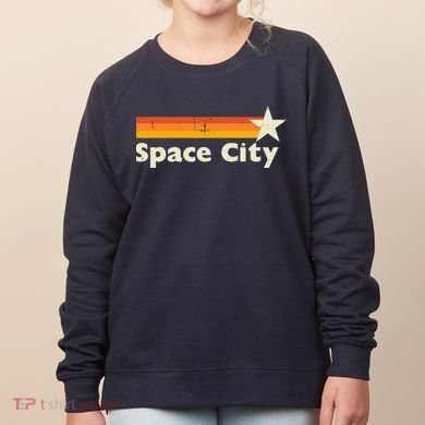 Retro Distressed Houston Baseball Space City Women's Sweatshirt
