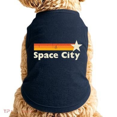 Retro Distressed Houston Baseball Space City Doggie Tank