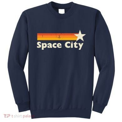 Retro Distressed Houston Baseball Space City Sweatshirt