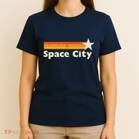Retro Distressed Houston Baseball Space City T-Shirt thumb 4