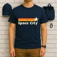 Retro Distressed Houston Baseball Space City T-Shirt thumb 6