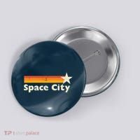 Retro Distressed Houston Baseball Space City Button thumb 0