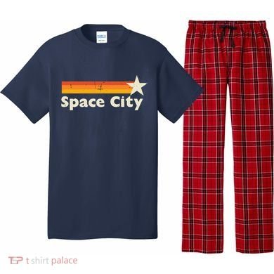 Retro Distressed Houston Baseball Space City Pajama Set