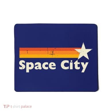 Retro Distressed Houston Baseball Space City Mousepad
