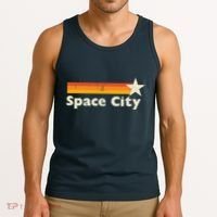 Retro Distressed Houston Baseball Space City Tank Top thumb 3