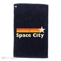 Retro Distressed Houston Baseball Space City Golf Towel thumb 0