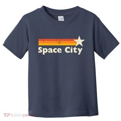 Retro Distressed Houston Baseball Space City Toddler T-Shirt