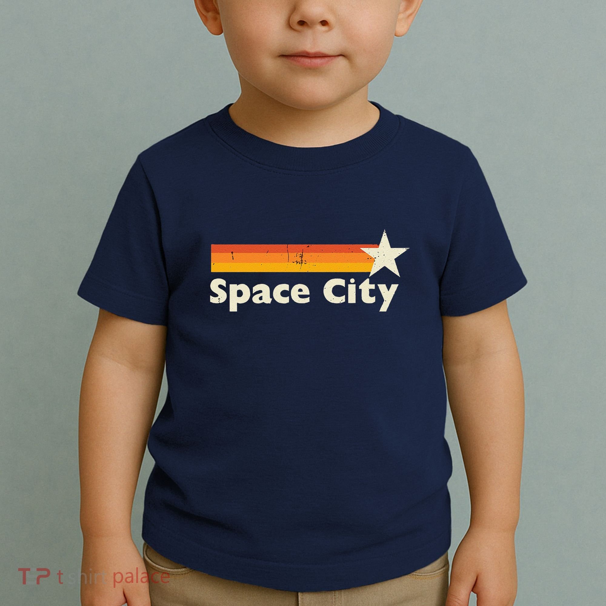 Retro Distressed Houston Baseball Space City Toddler T-Shirt