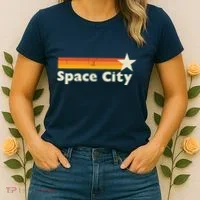 Retro Distressed Houston Baseball Space City Women's T-Shirt thumb 2