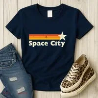 Retro Distressed Houston Baseball Space City Women's T-Shirt thumb 3