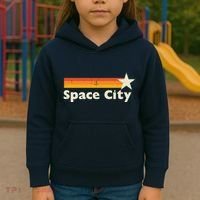 Retro Distressed Houston Baseball Space City Kids Hoodie thumb 3