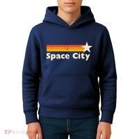 Retro Distressed Houston Baseball Space City Kids Hoodie thumb 4