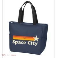 Retro Distressed Houston Baseball Space City Tote Bag thumb 3