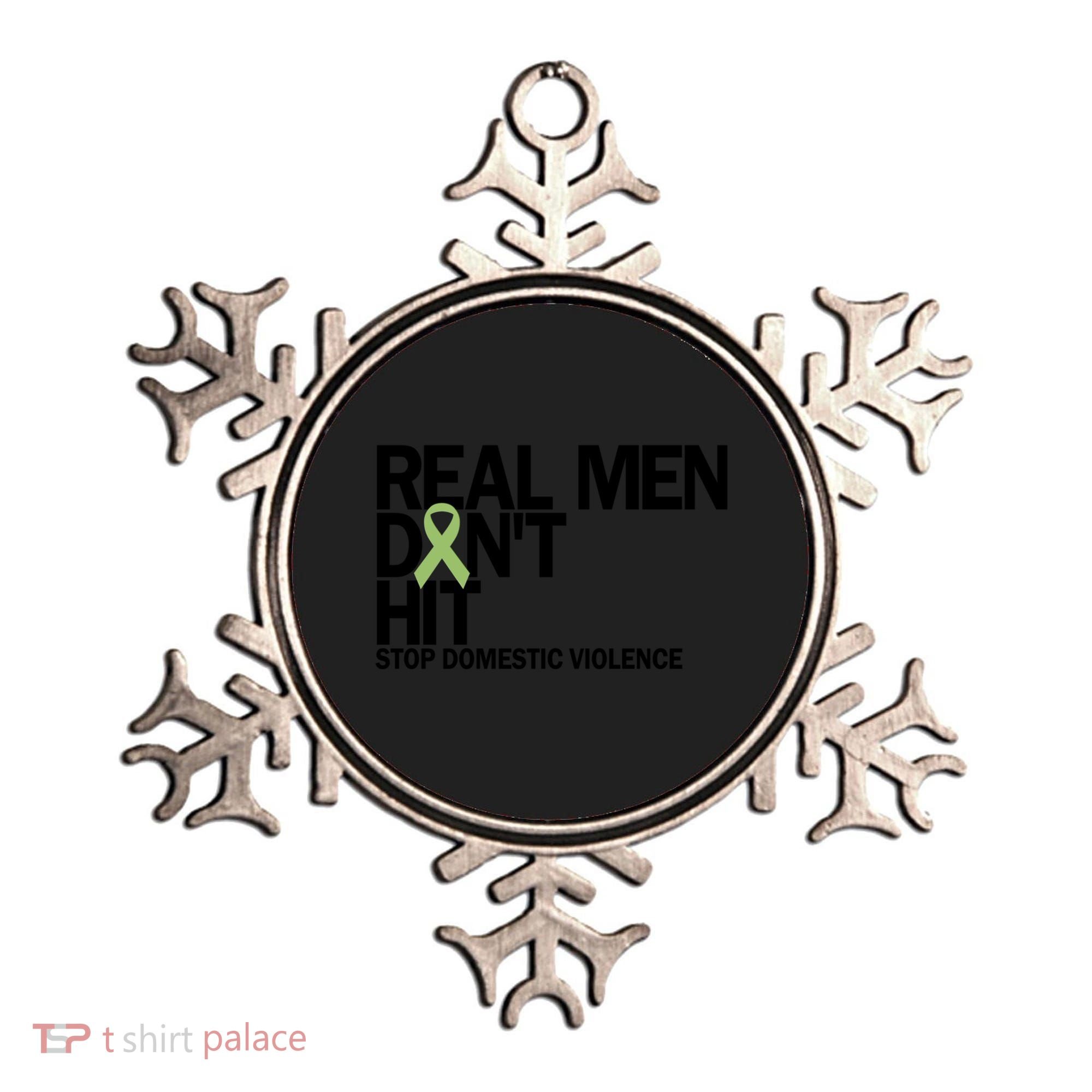 Real Don't Hit Stop Domestic Violence Awareness Cool Gift Ornament