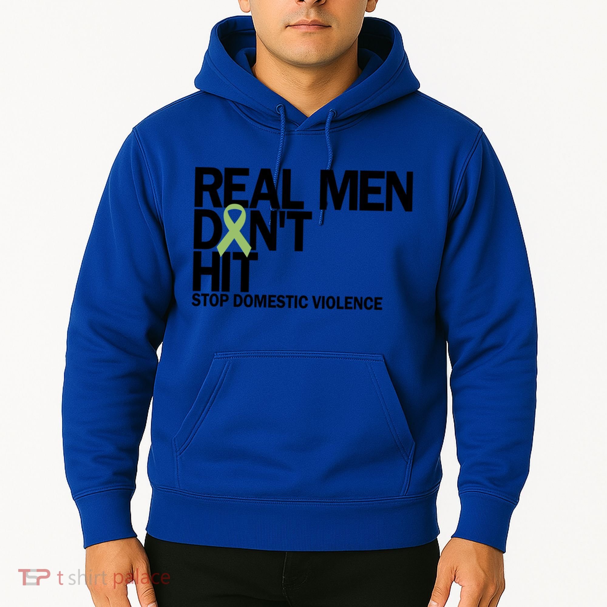 Real Don't Hit Stop Domestic Violence Awareness Cool Gift Hoodie