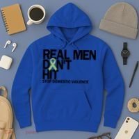 Real Don't Hit Stop Domestic Violence Awareness Cool Gift Hoodie thumb 3
