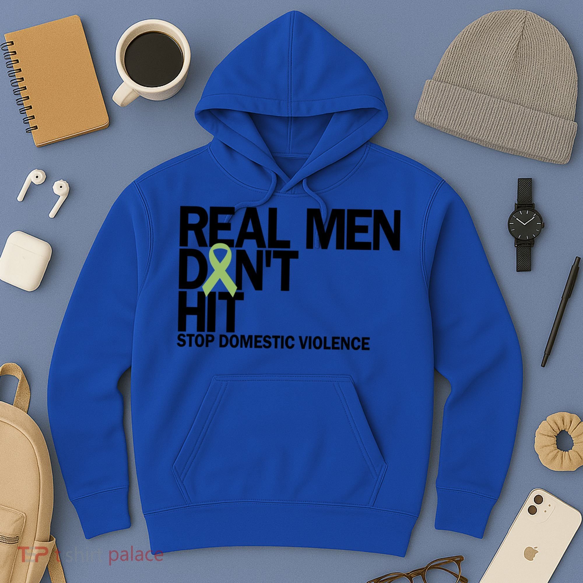 Real Don't Hit Stop Domestic Violence Awareness Cool Gift Hoodie