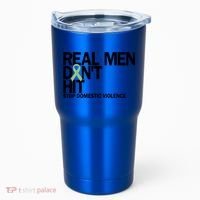 Real Don't Hit Stop Domestic Violence Awareness Cool Gift Tumbler thumb 0