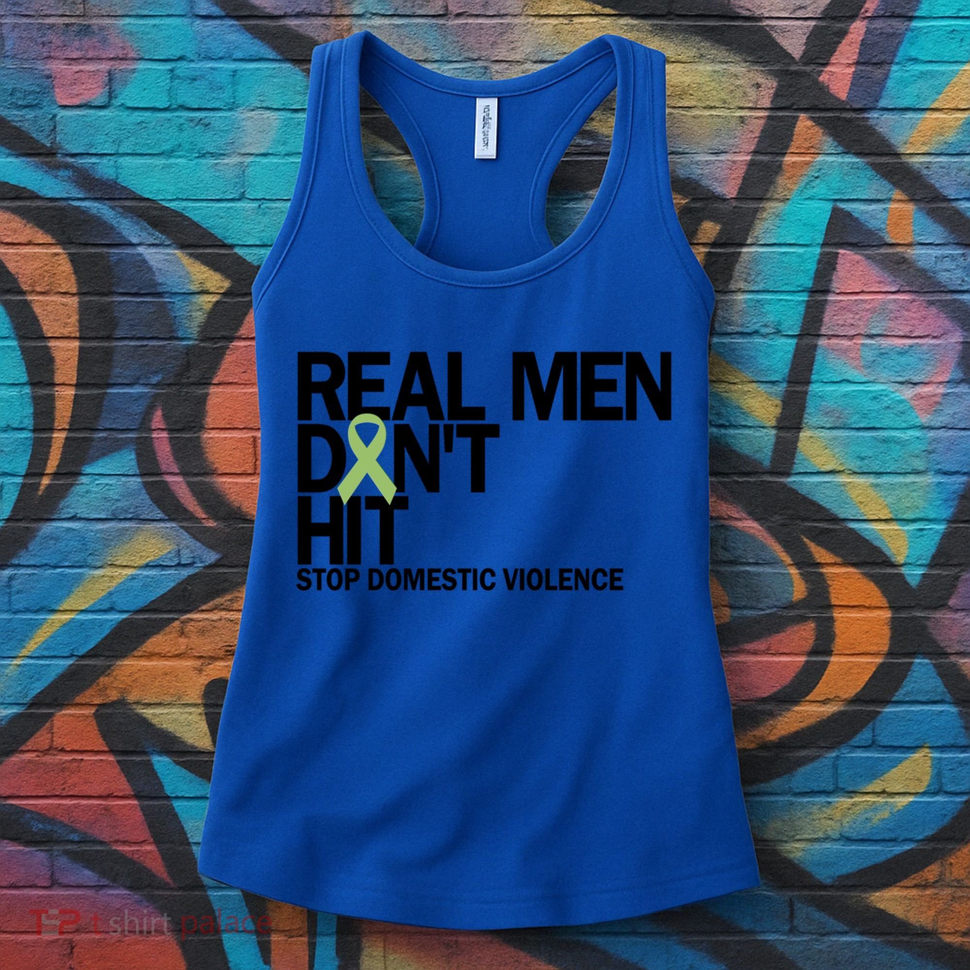 Real Don't Hit Stop Domestic Violence Awareness Cool Gift Women's Tank Top