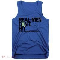 Real Don't Hit Stop Domestic Violence Awareness Cool Gift Tank Top thumb 0