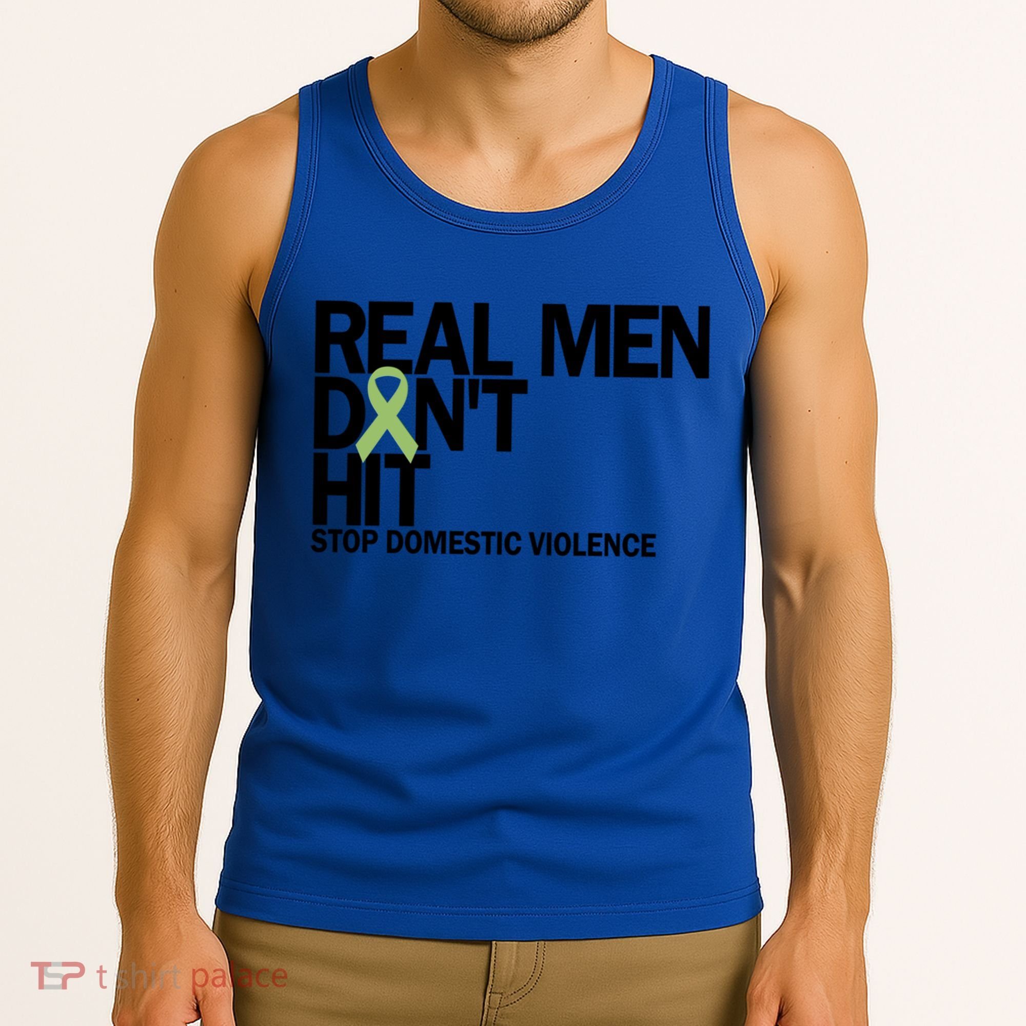 Real Don't Hit Stop Domestic Violence Awareness Cool Gift Tank Top