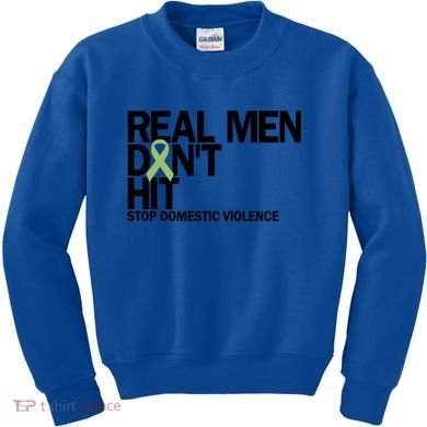 Real Don't Hit Stop Domestic Violence Awareness Cool Gift Kids Sweatshirt