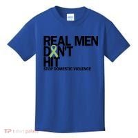 Real Don't Hit Stop Domestic Violence Awareness Cool Gift Kids T-Shirt thumb 0