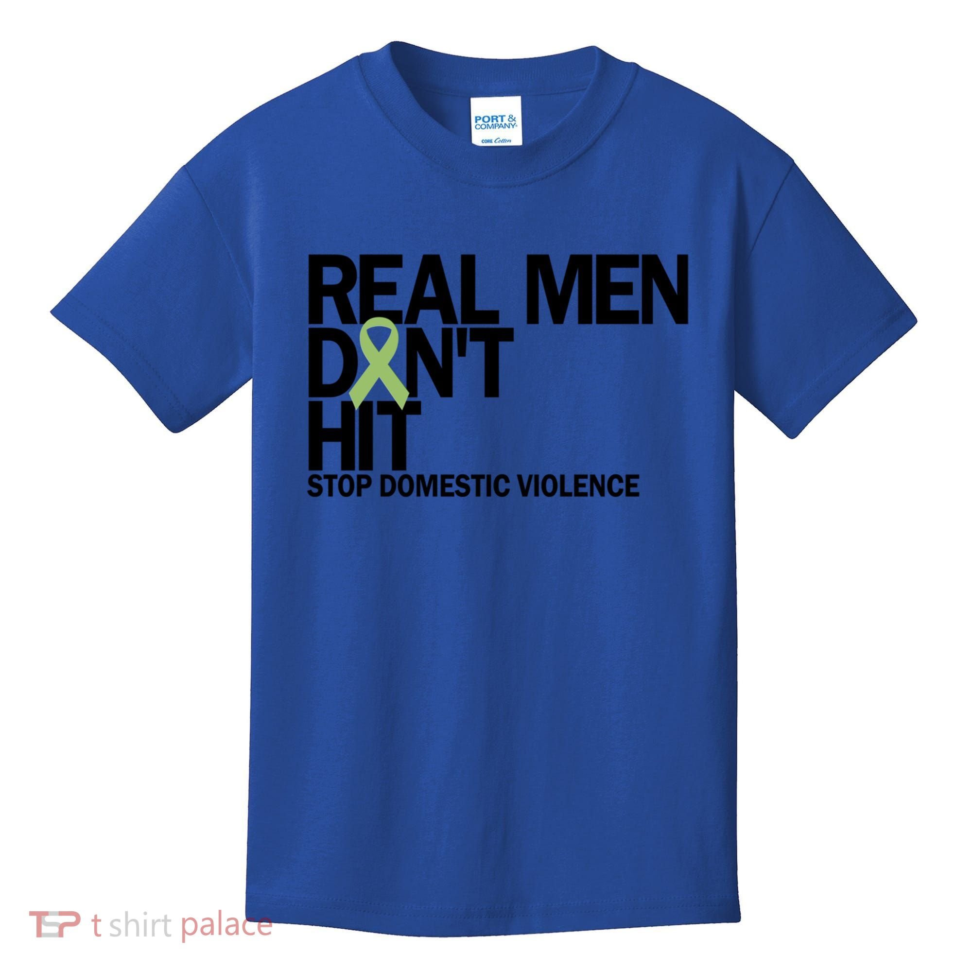 Real Don't Hit Stop Domestic Violence Awareness Cool Gift Kids T-Shirt