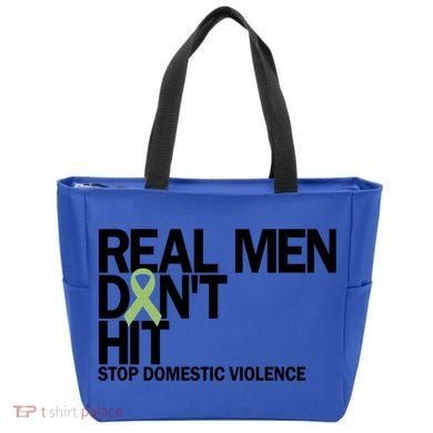 Real Don't Hit Stop Domestic Violence Awareness Cool Gift Tote Bag