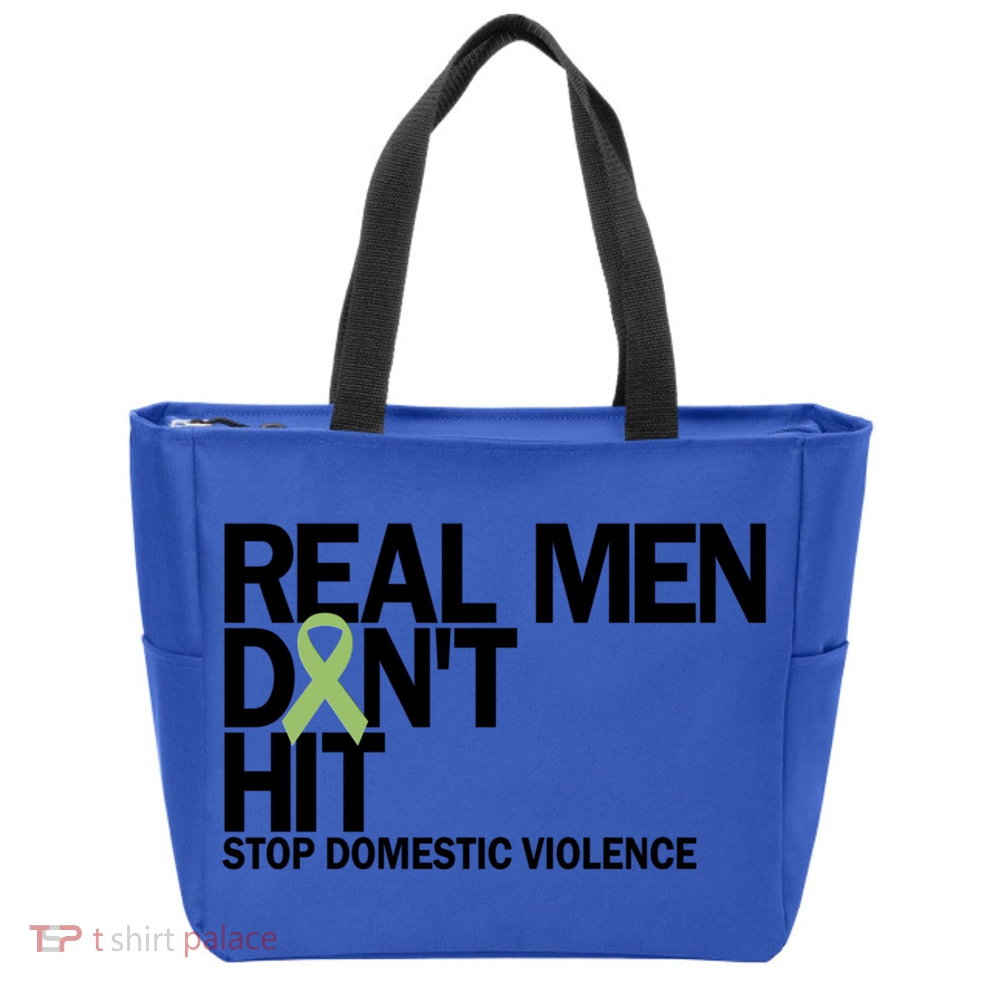 Real Don't Hit Stop Domestic Violence Awareness Cool Gift Tote Bag