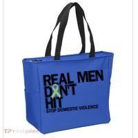 Real Don't Hit Stop Domestic Violence Awareness Cool Gift Tote Bag thumb 2