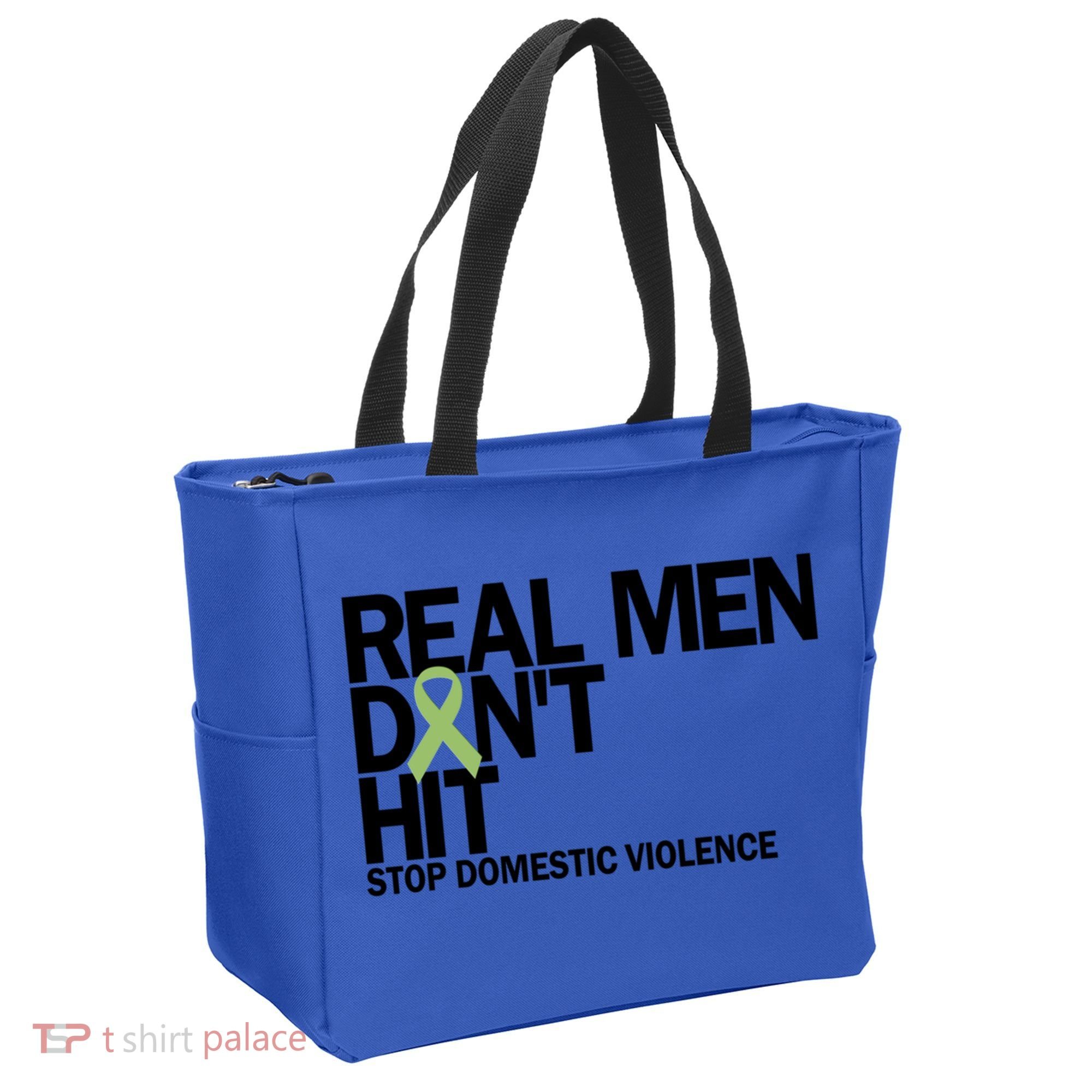 Real Don't Hit Stop Domestic Violence Awareness Cool Gift Tote Bag