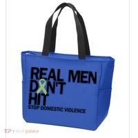Real Don't Hit Stop Domestic Violence Awareness Cool Gift Tote Bag thumb 3