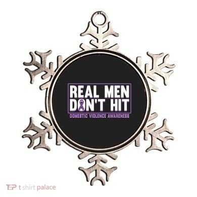 Real DonT Hit Domestic Violence Awareness Month Graphic Gift Ornament