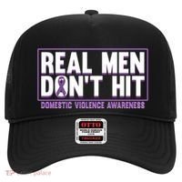 Real DonT Hit Domestic Violence Awareness Month Graphic Gift Hat thumb 0