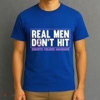 Real DonT Hit Domestic Violence Awareness Month Graphic Gift T-Shirt thumb 3