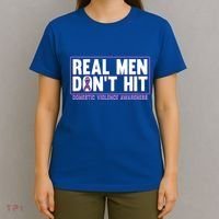 Real DonT Hit Domestic Violence Awareness Month Graphic Gift T-Shirt thumb 4