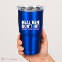 Real DonT Hit Domestic Violence Awareness Month Graphic Gift Tumbler thumb 2