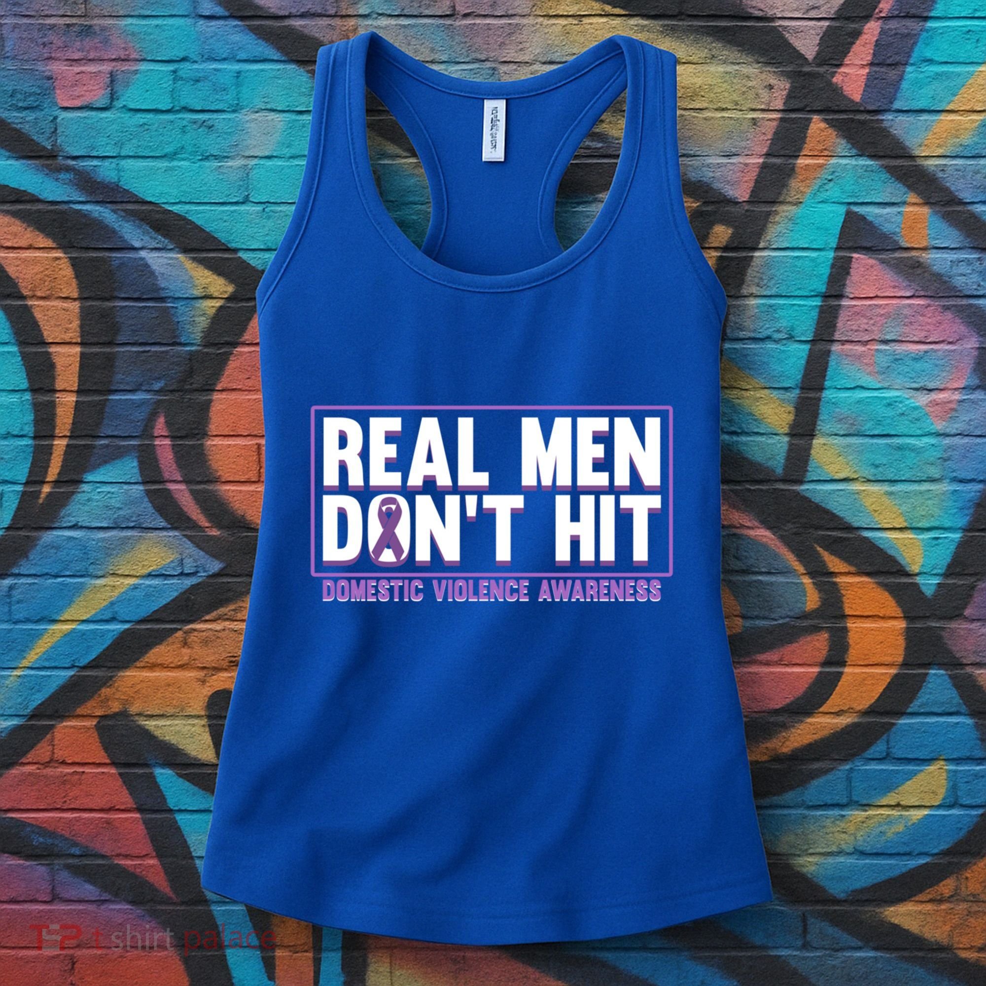 Real DonT Hit Domestic Violence Awareness Month Graphic Gift Women's Tank Top