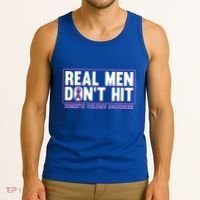 Real DonT Hit Domestic Violence Awareness Month Graphic Gift Tank Top thumb 3