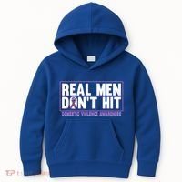 Real DonT Hit Domestic Violence Awareness Month Graphic Gift Kids Hoodie thumb 0