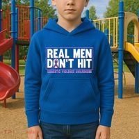Real DonT Hit Domestic Violence Awareness Month Graphic Gift Kids Hoodie thumb 2