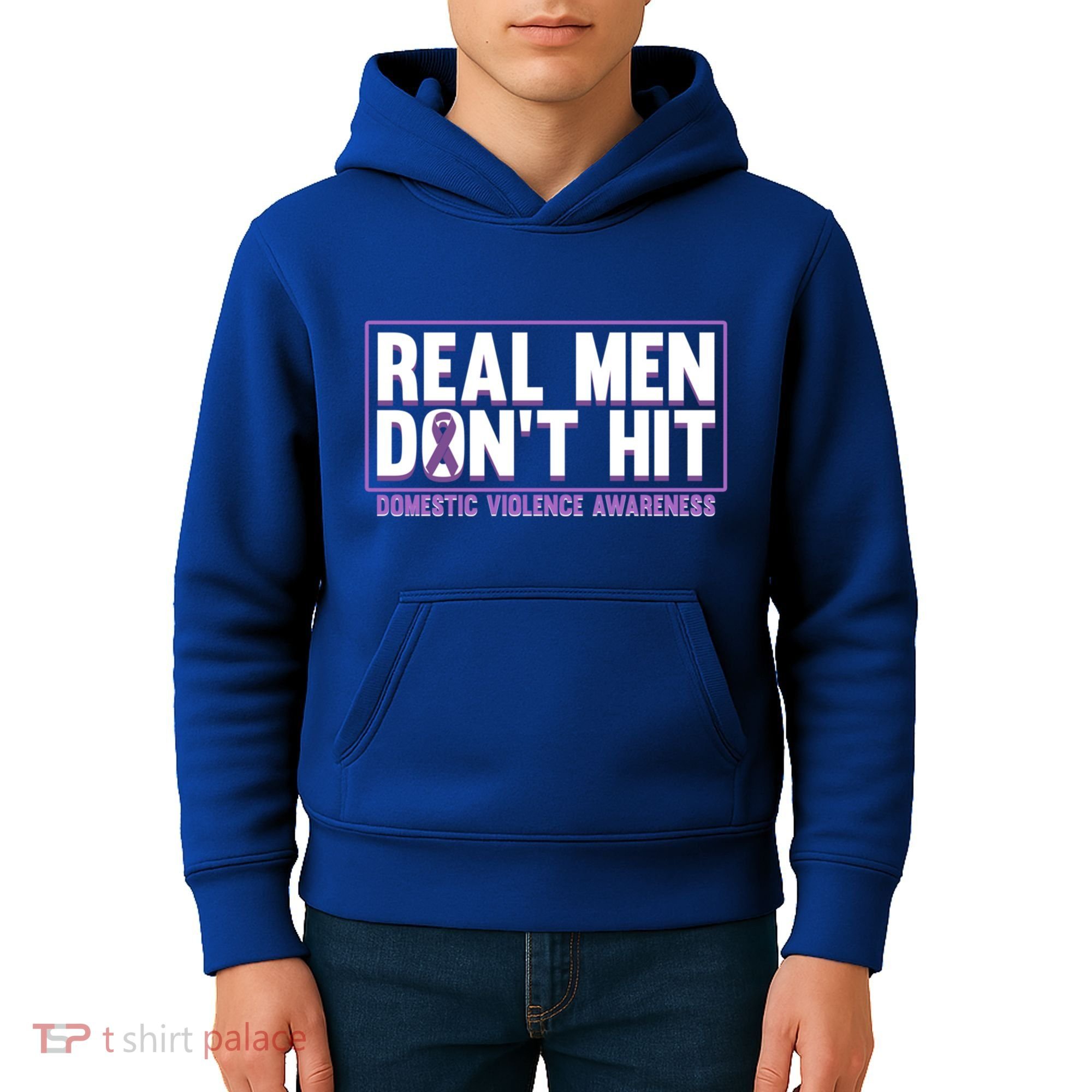 Real DonT Hit Domestic Violence Awareness Month Graphic Gift Kids Hoodie
