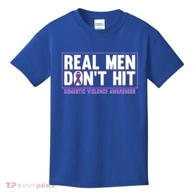 Real DonT Hit Domestic Violence Awareness Month Graphic Gift Kids T-Shirt