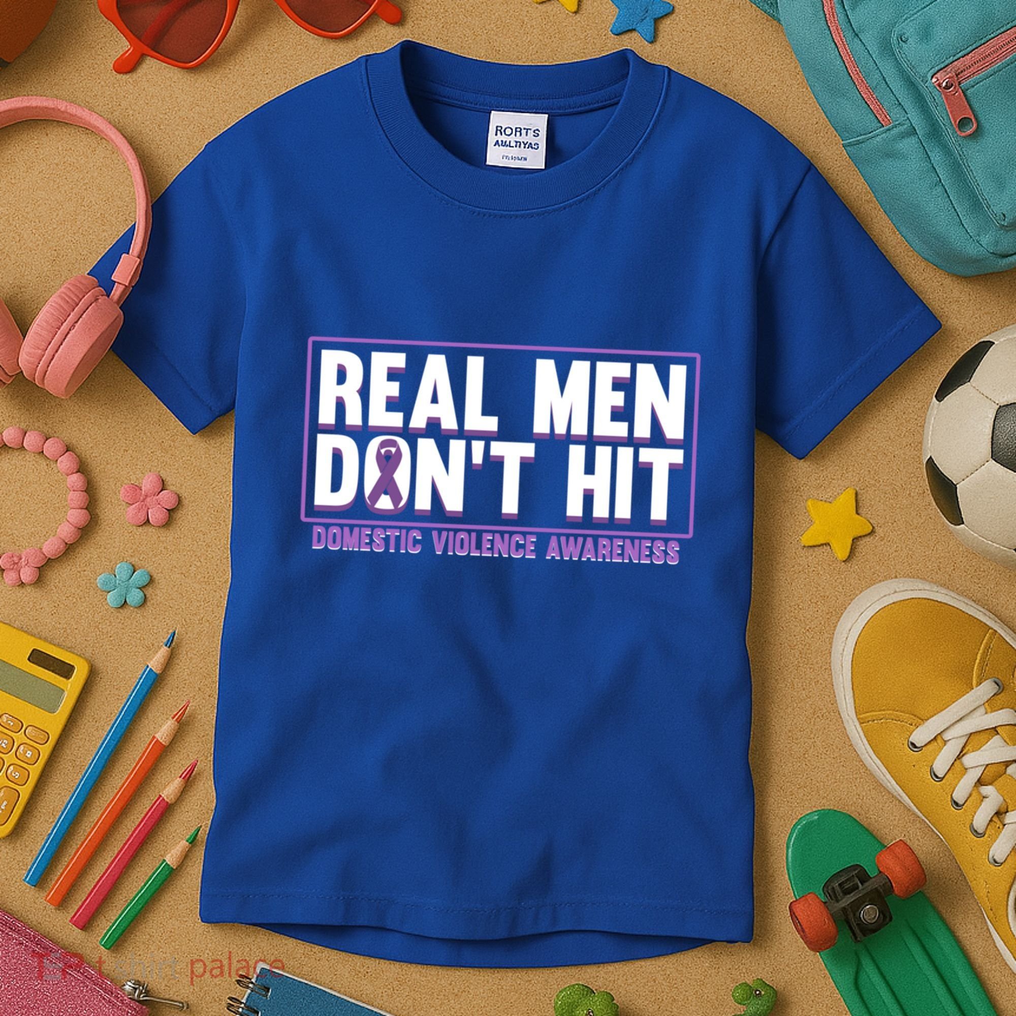 Real DonT Hit Domestic Violence Awareness Month Graphic Gift Kids T-Shirt