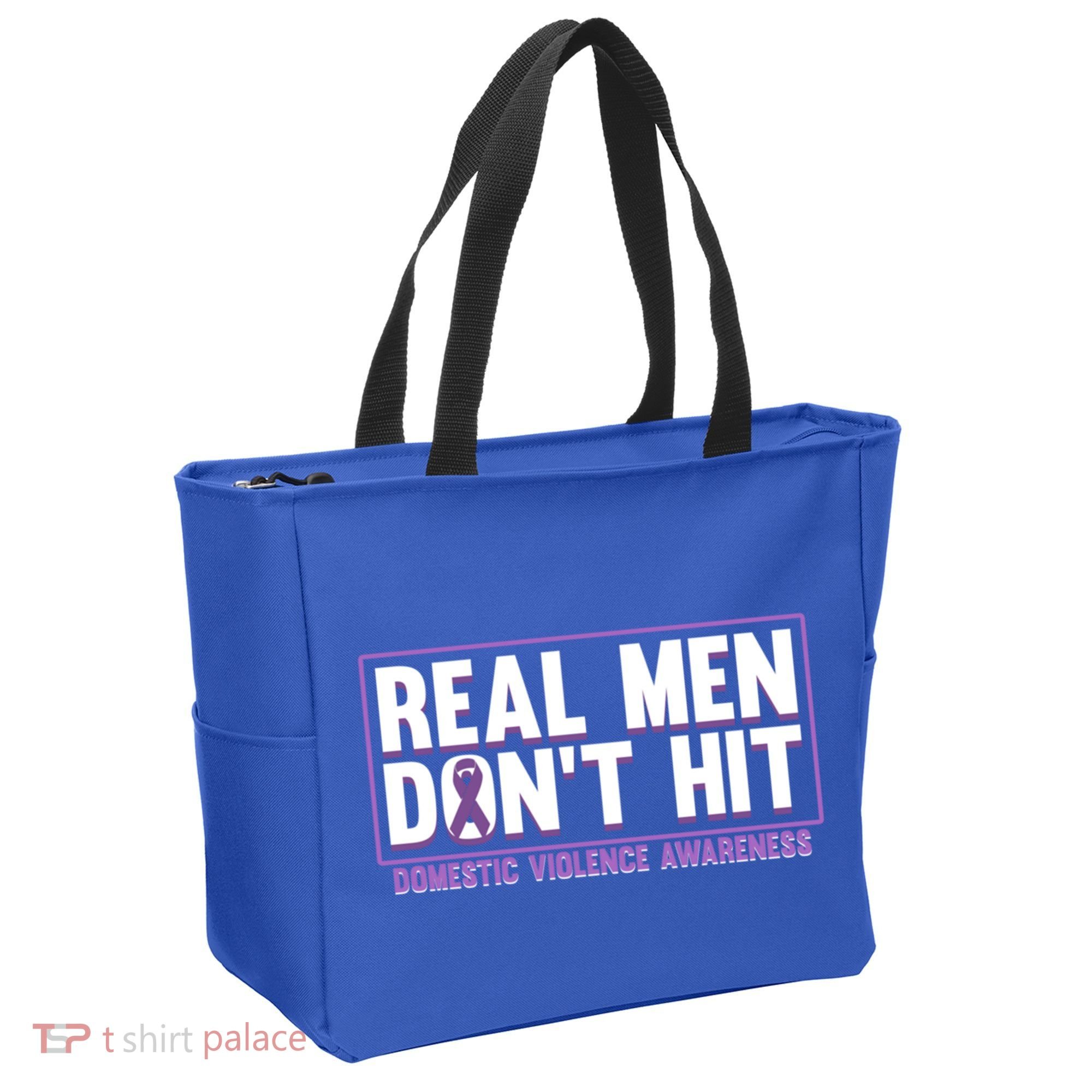 Real DonT Hit Domestic Violence Awareness Month Graphic Gift Tote Bag